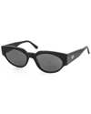 Aqs Unisex Maddy 52mm Polarized Sunglasses In Black