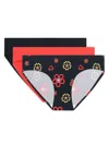 AQS WOMEN'S 3-PACK SEAMLESS ASSORTED BIKINI PANTIES