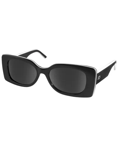 Aqs Women's Es2 55mm Polarized Sunglasses In Black
