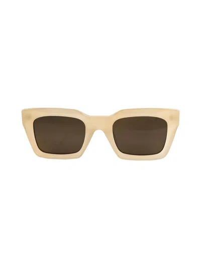 Aqs Women's Harper 55mm Cat Eye Square Sunglasses In Neutral