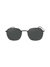 Aqs Kai 50mm Polarized Oval Sunglasses In Black