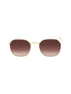 Aqs Women's Kai 50mm Round Sunglasses In Gold Brown
