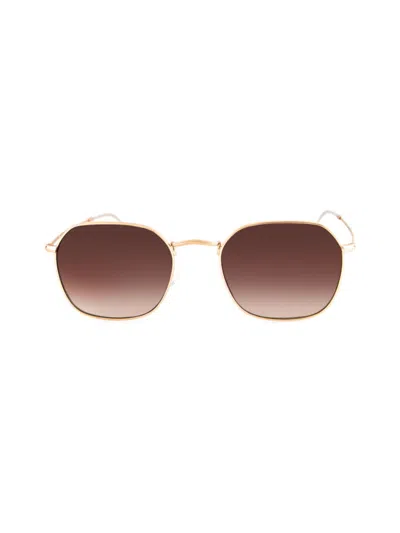 Aqs Women's Kai 50mm Round Sunglasses In Gold Brown
