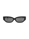 AQS WOMEN'S LUCIA 55MM CAT EYE SUNGLASSES