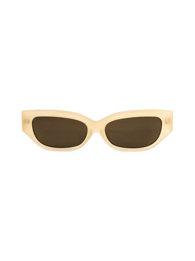 Aqs Women's Lucia 55mm Cat Eye Sunglasses In Brown