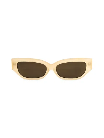 Aqs Women's Lucia 55mm Cat Eye Sunglasses In Honey