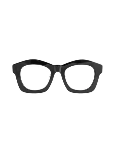 Aqs Women's Quentin 50mm Round Eyeglasses In Black