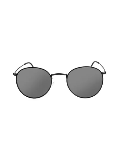 Aqs Women's Roe 50mm Round Sunglasses In Black