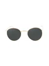 AQS WOMEN'S ROE 50MM ROUND SUNGLASSES