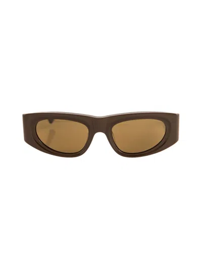 Aqs Women's Valentina 55mm Rectangle Sunglasses In Brown