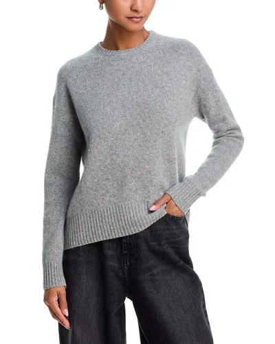 Aqua 100% Cashmere Crewneck Sweater - Exclusive In Gray