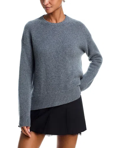 Aqua 100% Cashmere Crewneck Sweater - Exclusive In Gray