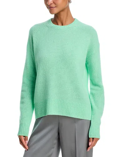 Aqua 100% Cashmere Crewneck Sweater - Exclusive In Green