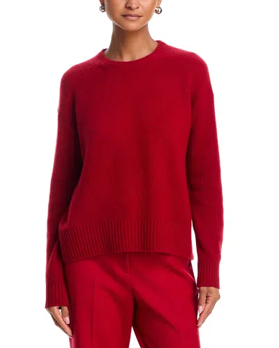 Aqua 100% Cashmere Crewneck Sweater - Exclusive In Red