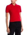 Aqua 100% Cashmere Polo Sweater - Exclusive In Red