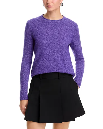 Aqua 100% Cashmere Rolled Edge Sweater - Exclusive In Multi