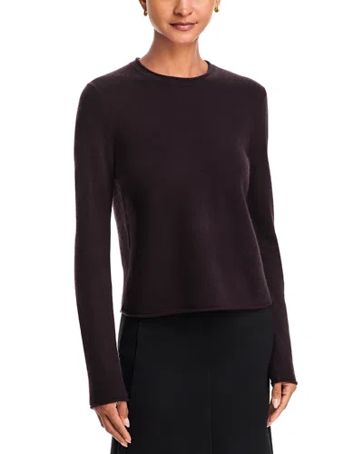 Aqua 100% Cashmere Rolled Edge Sweater - Exclusive In Multi