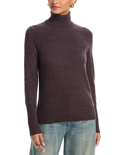 Aqua 100% Cashmere Turtleneck Sweater - Exclusive In Burgundy