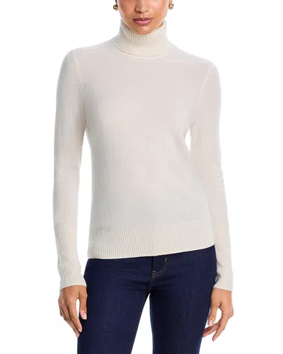 Aqua 100% Cashmere Turtleneck Sweater - Exclusive In Neutral