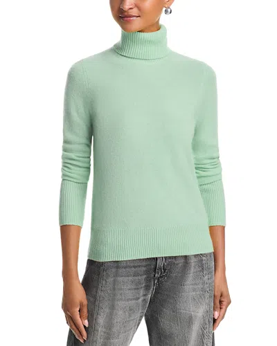 Aqua 100% Cashmere Turtleneck Sweater - Exclusive In Green