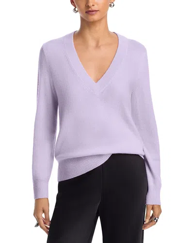 Aqua 100% Cashmere V Neck Sweater - Exclusive In Multi