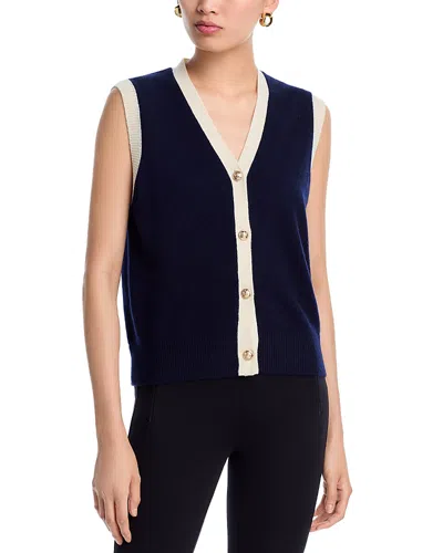 Aqua 100% Cashmere V Neck Sweater Vest - Exclusive In Multi
