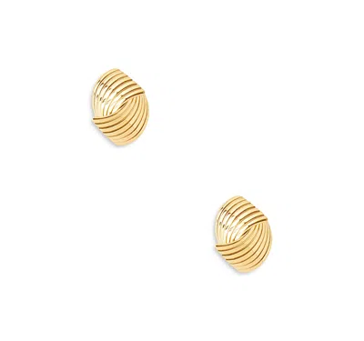 Aqua 18k Gold Plated Twist Stud Earrings - Exclusive