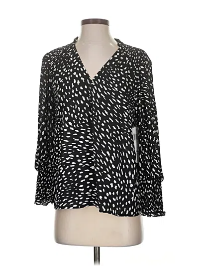 Pre-owned Aqua 3/4 Sleeve Blouse In Black