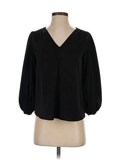 Pre-owned Aqua 3/4 Sleeve Blouse In Black