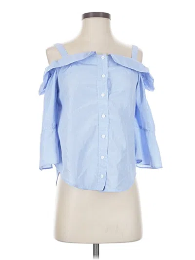 Pre-owned Aqua 3/4 Sleeve Blouse In Blue