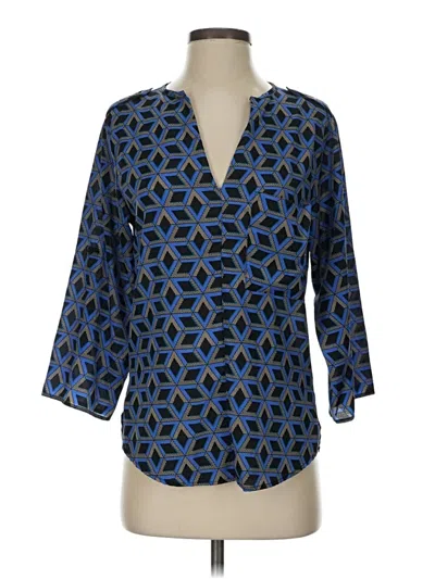 Pre-owned Aqua 3/4 Sleeve Blouse In Blue