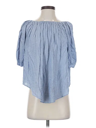 Pre-owned Aqua 3/4 Sleeve Blouse In Blue