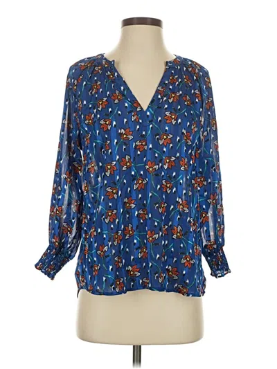 Pre-owned Aqua 3/4 Sleeve Blouse In Blue