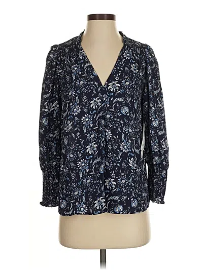 Pre-owned Aqua 3/4 Sleeve Blouse In Blue