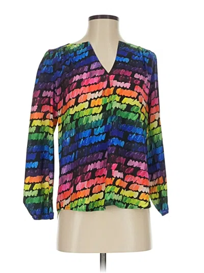 Pre-owned Aqua 3/4 Sleeve Blouse In Blue