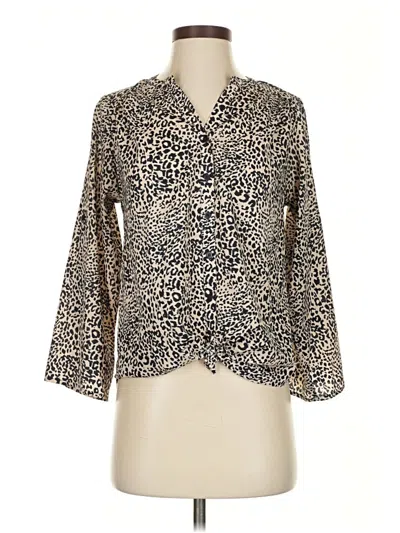 Pre-owned Aqua 3/4 Sleeve Blouse In Ivory