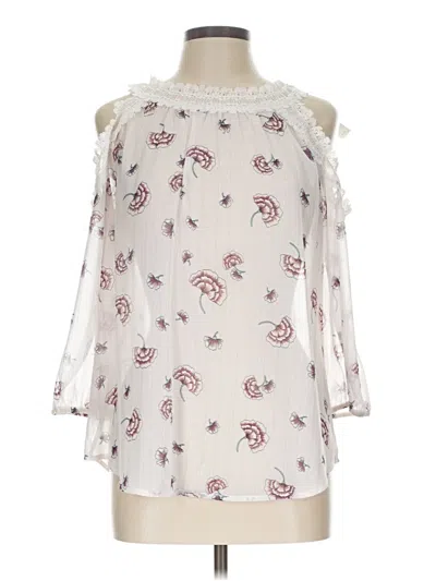 Pre-owned Aqua 3/4 Sleeve Blouse In Ivory