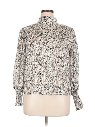 Pre-owned Aqua 3/4 Sleeve Blouse In Silver