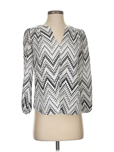 Pre-owned Aqua 3/4 Sleeve Blouse In Silver