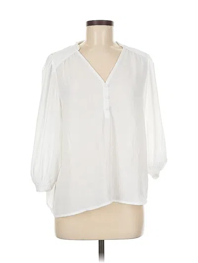 Pre-owned Aqua 3/4 Sleeve Blouse In White