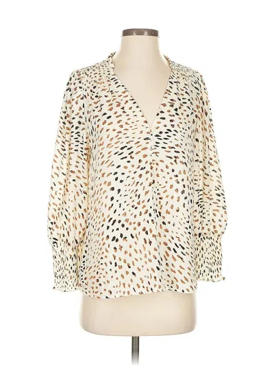 Pre-owned Aqua 3/4 Sleeve Blouse In White