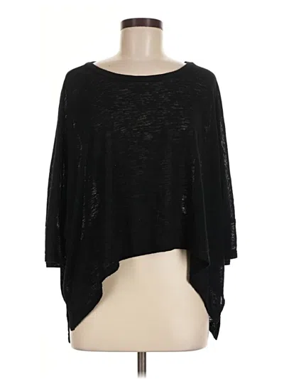 Pre-owned Aqua 3/4 Sleeve Top Black Boatneck Tops