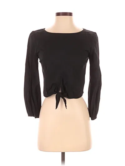 Pre-owned Aqua 3/4 Sleeve Top Black Sweetheart Neckline Tops