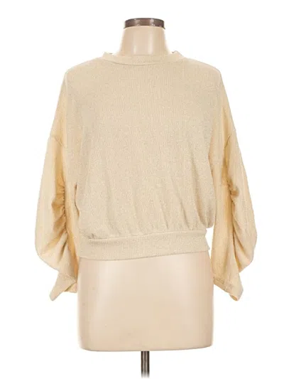 Pre-owned Aqua 3/4 Sleeve Top Gold Turtleneck Tops