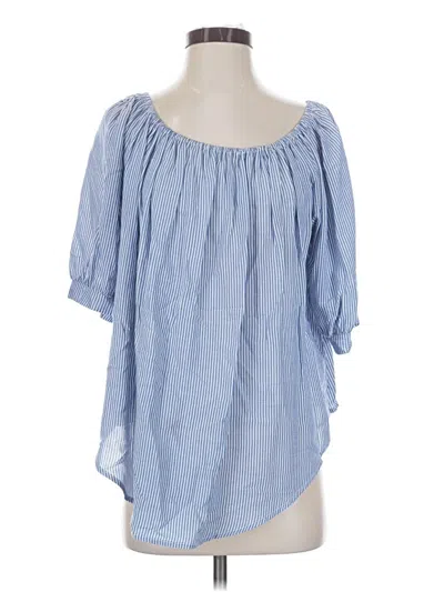 Pre-owned Aqua 3/4 Sleeve T-shirt In Blue