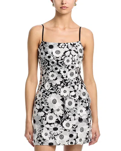 Aqua 3d Floral Mini Dress - Exclusive In Animal Print