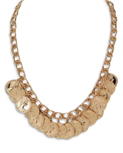 Aqua 8 Other Reasons Coin Statement Necklace, 17.5-20.5 - Exclusive In Gold
