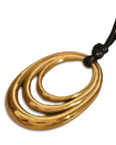 Aqua 8 Other Reasons Cord Pendant Necklace, 17-20 - Exclusive In Black/gold