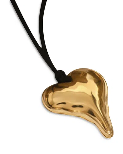 Aqua 8 Other Reasons Heart Pendant Necklace, 17-20 - Exclusive In Black/gold