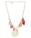 Aqua 8 Other Reasons Imitation Shell Charm Necklace, 19-22 - Exclusive In Gold